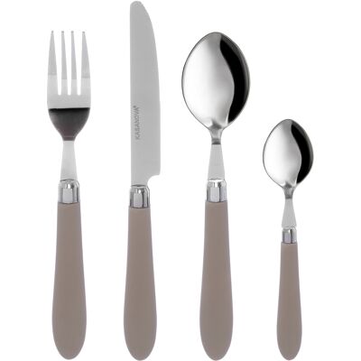 KASANOVA Set posate Smooth tortora in acciaio inox, da 24 pezzi KASANOVA Set posate Smooth tortora in acciaio inox, da 24 pezzi