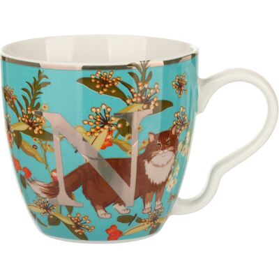 KASANOVA Tazza porcellana Lettera N 48cl KASANOVA Tazza porcellana Lettera N 48cl