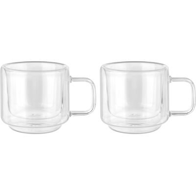 KASANOVA Set 2 tazze tè 200 ml in vetro borosilicato KASANOVA Set 2 tazze tè 200 ml in vetro borosilicato