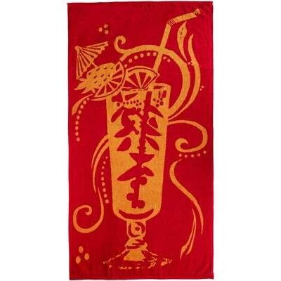KASANOVA Telo mare 90x165 cm cocktail rosso KASANOVA Telo mare 90x165 cm cocktail rosso