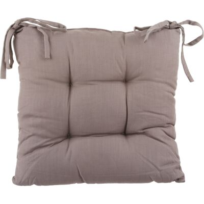 KASANOVA Cuscino sedia 38x38 cm cotone tortora Slub KASANOVA Cuscino sedia 38x38 cm cotone tortora Slub