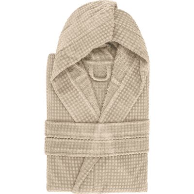 KASANOVA Accappatoio con cappuccio taglia S/M Wellness sabbia KASANOVA Accappatoio con cappuccio taglia S/M Wellness sabbia