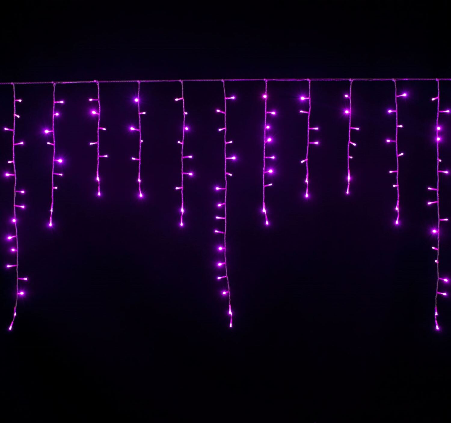 Luci Da Esterno Stalattite Ice Light 2,5 x 0,96 Mt, 144 LED Colore Porpora, Prolungabile Luci Da Esterno Stalattite Ice Light 2,5 x 0,96 Mt, 144 LED Colore Porpora, Prolungabile