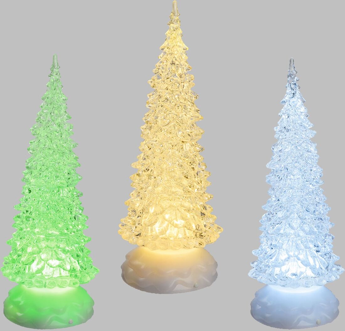 Luci Da Esterno Albero Glitter h 32 cm, LED multicolore RGB con effetto scintillante Luci Da Esterno Albero Glitter h 32 cm, LED multicolore RGB con effetto scintillante