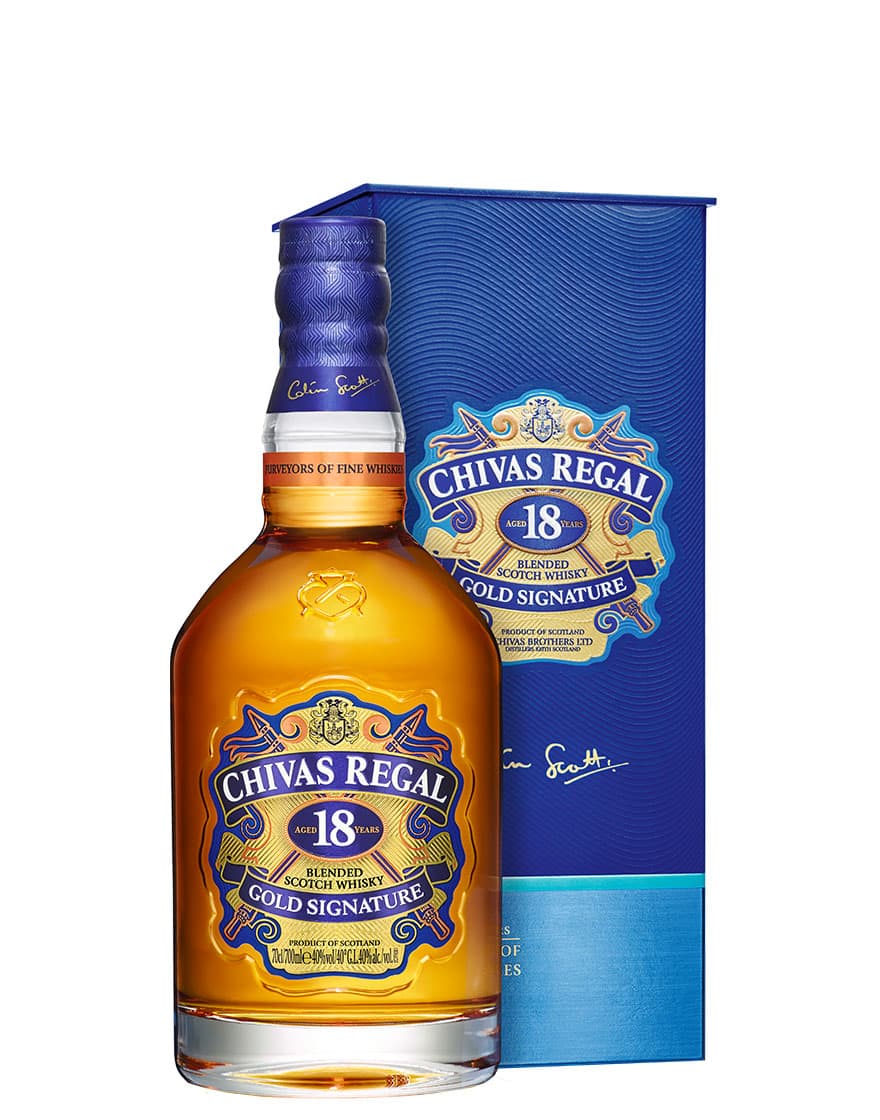Chivas Regal Blended Scotch Whisky 18 Year Old Gold Signature Chivas Regal 0,7 ℓ, Astucciato