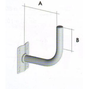 Bonomi Lampadari di Bonomi Massimo & C. S.n.c. Supporto a parete braccio corto 24 cm zingato fuoco