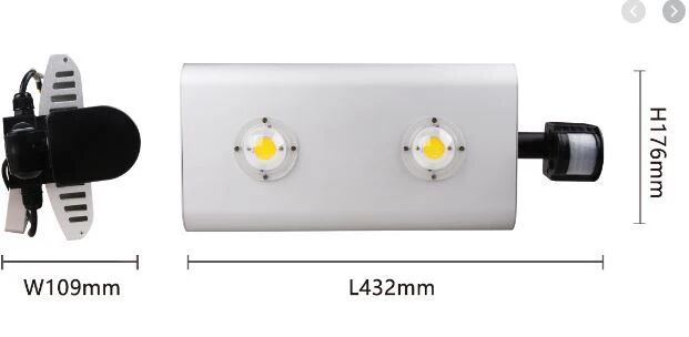Aigostar LED SENSOR FLOOD LAMP 100W COB 4000K 9000lm AC230V L432*W109*H176mm