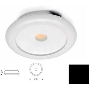 Athena illuminazione faretto pegaso 1x2,6w 140ma 120° nero ww Orione