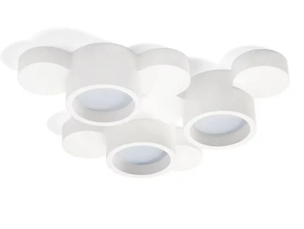 Sforzin illuminazione lampada a soffitto in gesso chio 3 luci forma tonda T263