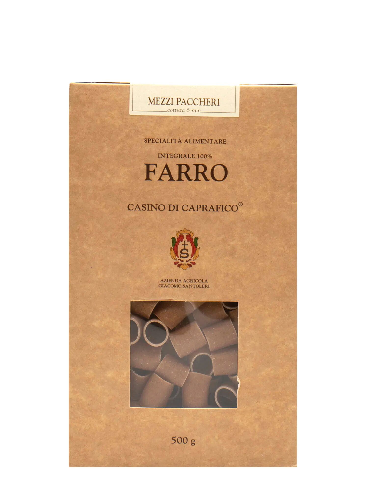 Casino Di Caprafico Pasta Di Farro Caprafico Mezzi Paccheri Gr 500