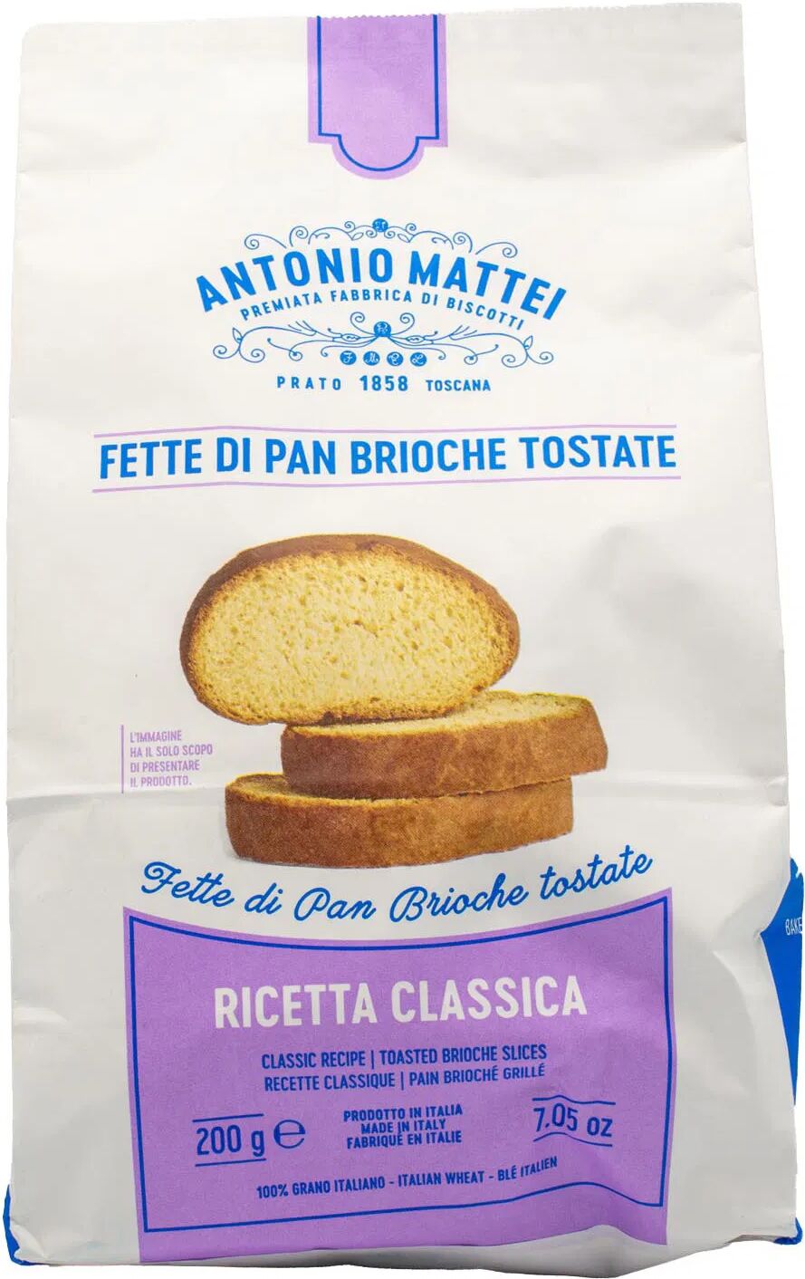 Antonio Mattei Biscottificio Antonio Mattei Fette di Pan Brioche Tostate Ricetta Originale gr 200