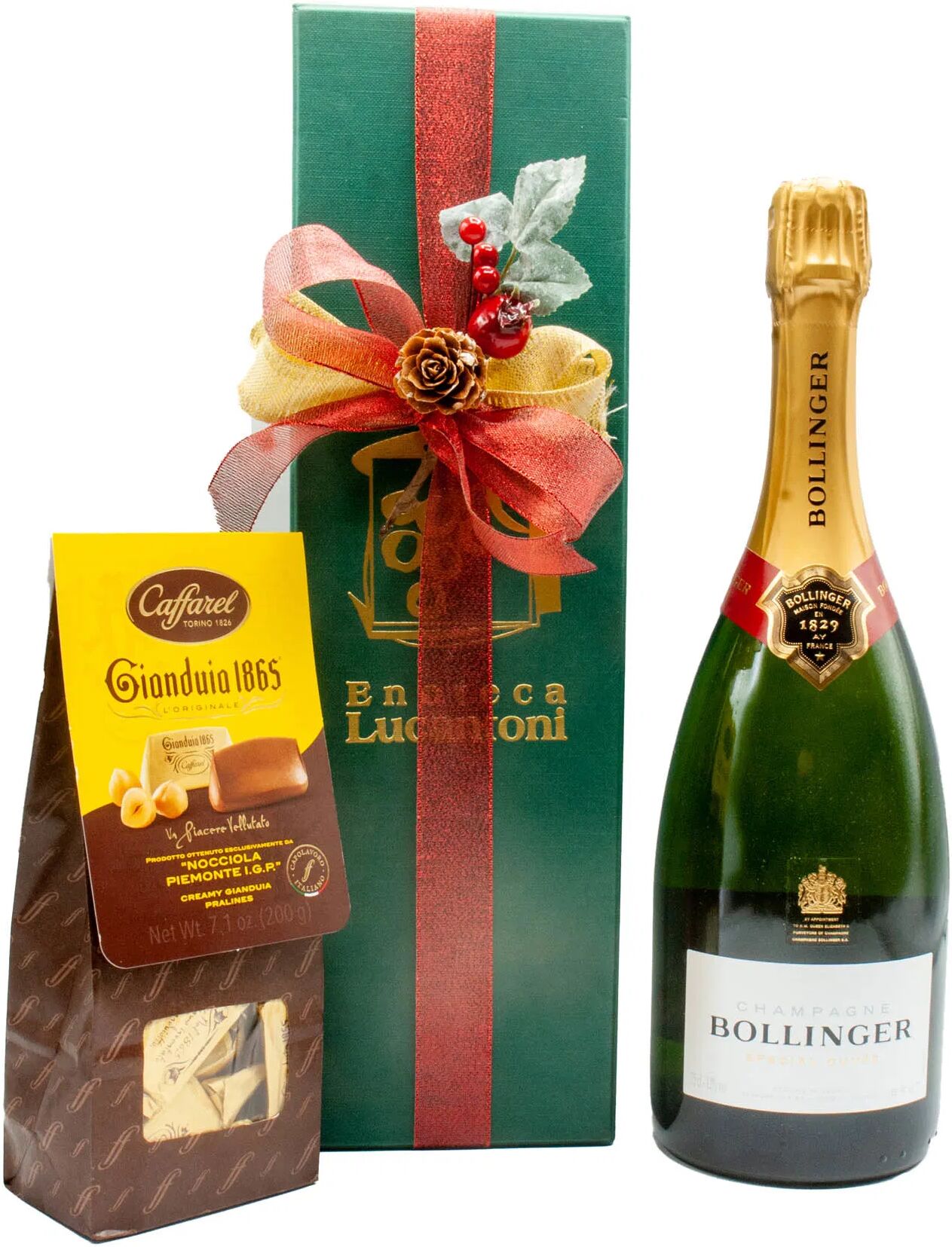 Confezione Regalo Singola Champagne Bollinger E Cioccolatini