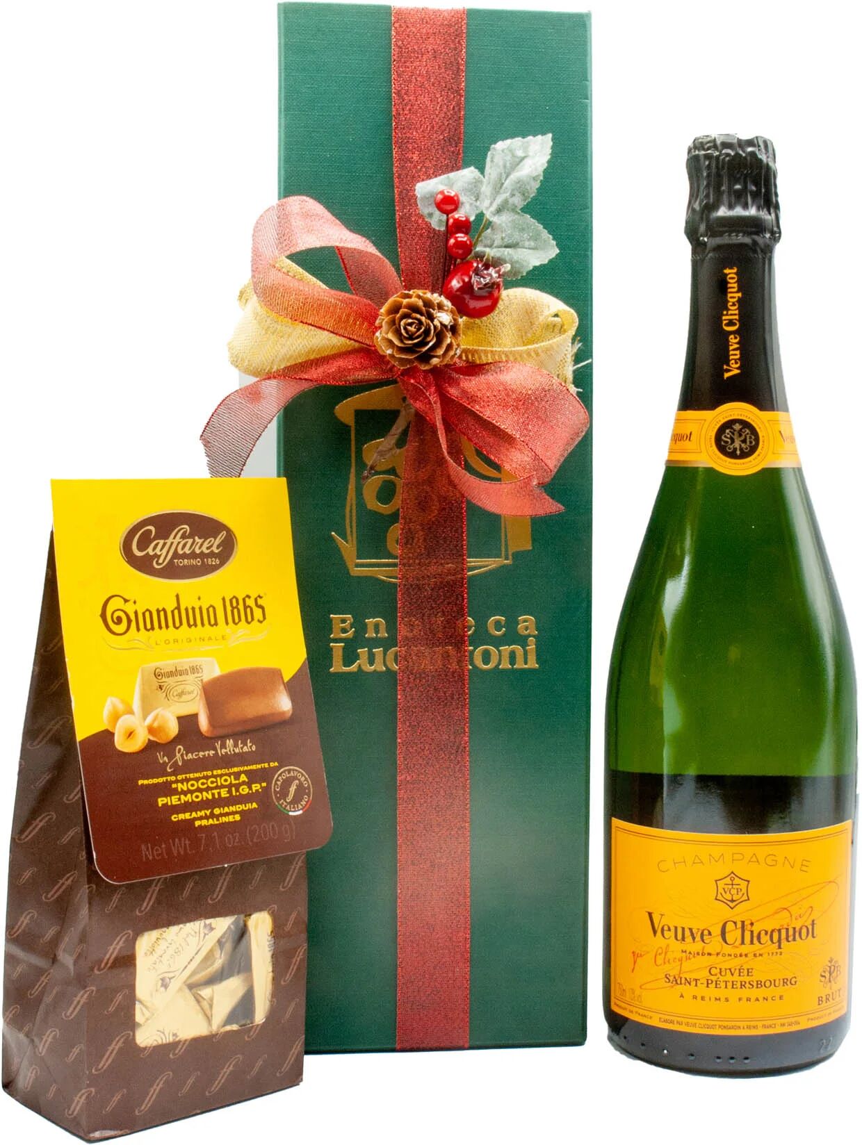 Confezione Regalo Singola Champagne Veuve Cliquot E Cioccolatini