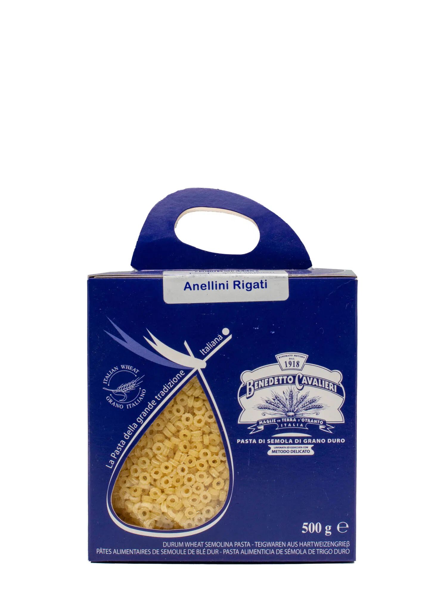 Pasta Benedetto Cavalieri Anellini Rigati Gr 500