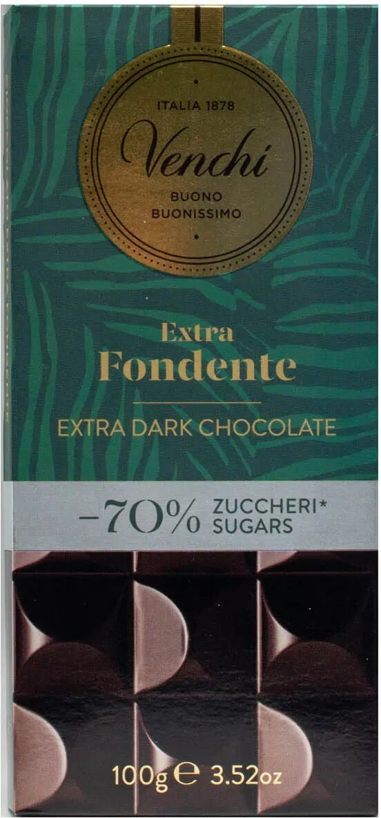 Venchi Tavoletta -70% Zuccheri Extra Fondente gr 100