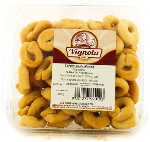 Vignola Taralli Della Nonna 400 Gr