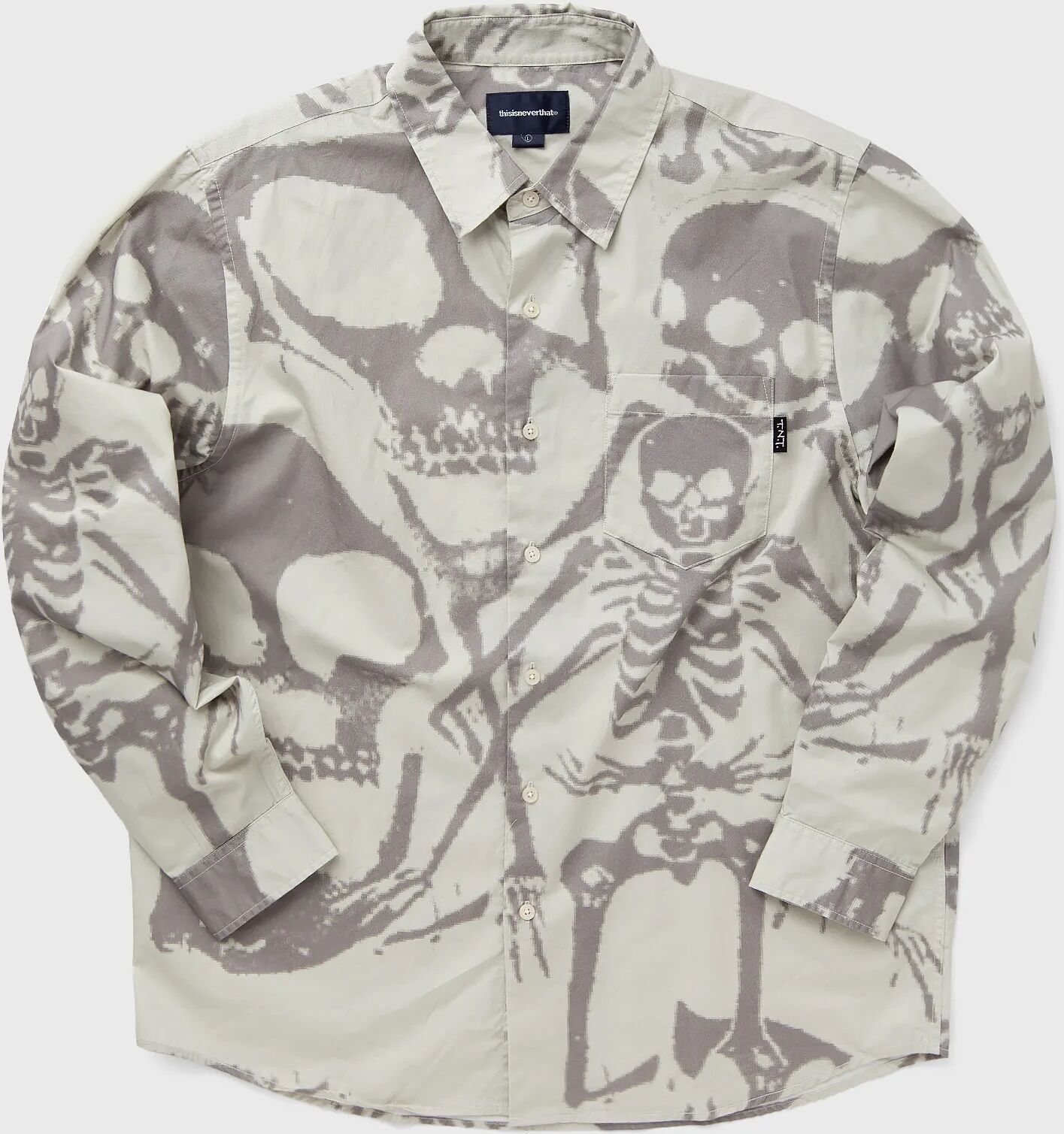 Thisisneverthat Skeletons Shirt men Longsleeves grey in taglia:M