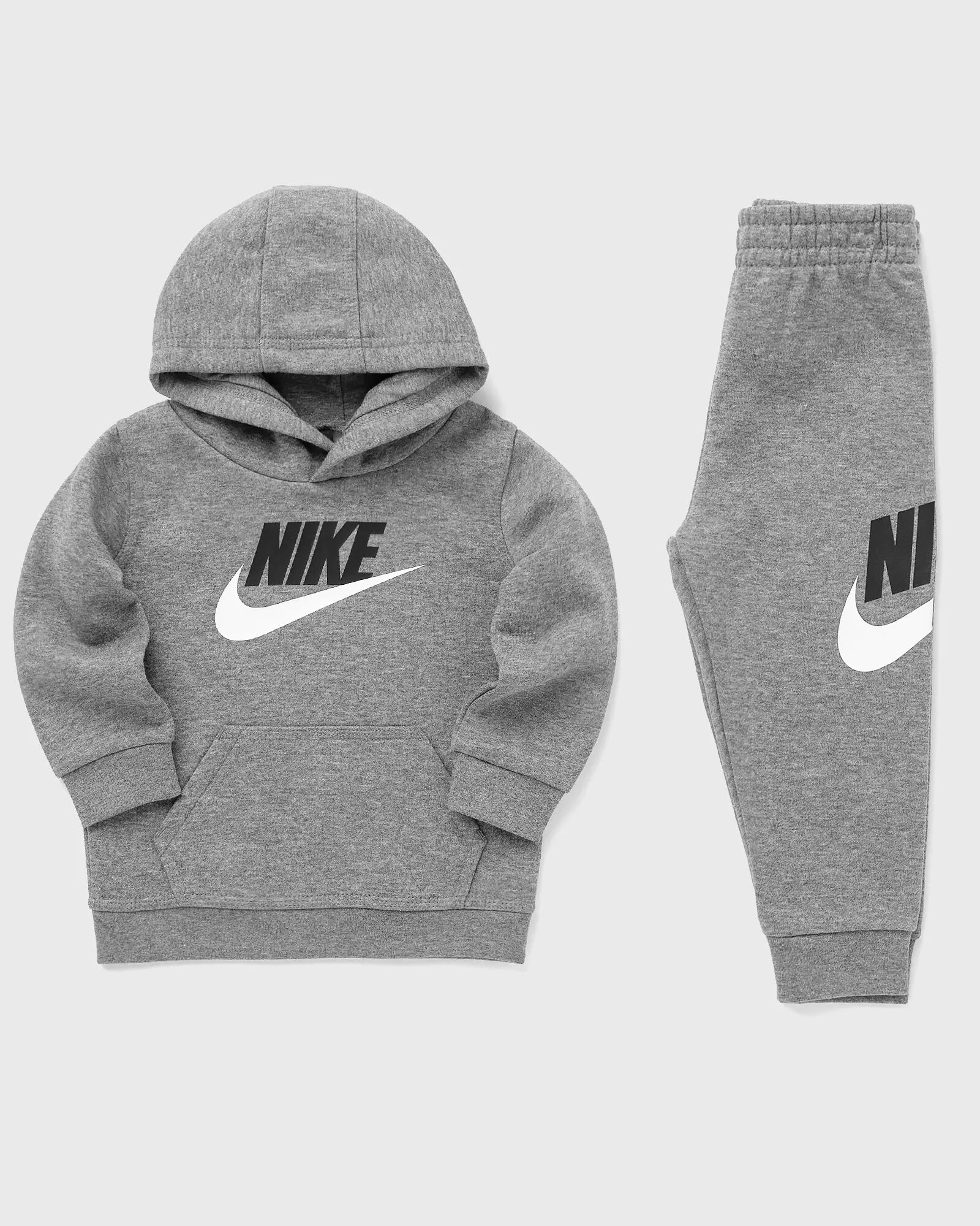 Nike FLEECE PO HOODIE & JOGGER 2PC SET Tracksuits grey white in taglia:Age 1-2   EU 74-92