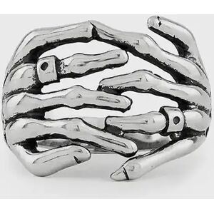 Serge DeNimes Silver Skeleton Hands Ring men Jewellery silver in taglia:63 MM