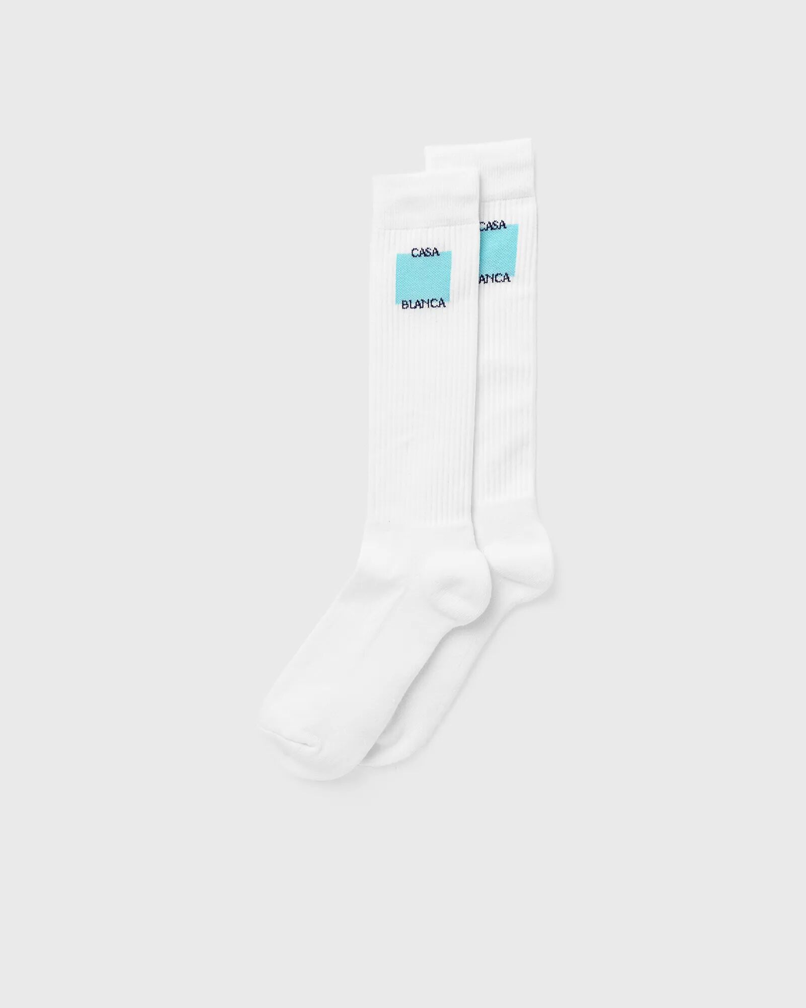 Casablanca MID CALF RIBBED SPORT SOCK men Socks white in taglia:L