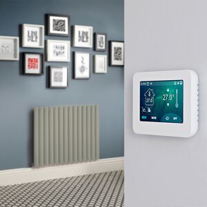 HudsonReed Radiatore Elettrico di Design Orizzontale Verde (Sage Leaf Green) - Pannello Singolo - 635mm x 826mm - con Termostato Wi-Fi Touchscreen - Revive HudsonReed Radiatore Elettrico di Design Orizzontale Verde (Sage Leaf Green) - Pannello Singolo - 635mm x 826mm - con Termostato Wi-Fi Touchscreen - Revive