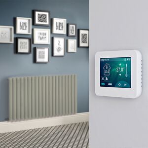 HudsonReed Radiatore Elettrico di Design Orizzontale Verde (Sage Leaf Green) - Pannello Singolo - 635mm x 1180mm - con Termostato Wi-Fi Touchscreen - Revive HudsonReed Radiatore Elettrico di Design Orizzontale Verde (Sage Leaf Green) - Pannello Singolo - 635mm x 1180mm - con Termostato Wi-Fi Touchscreen - Revive