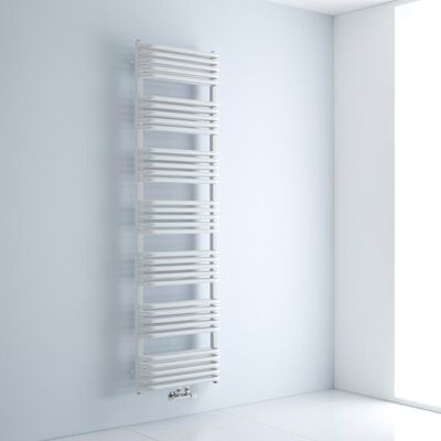 HudsonReed Scaldasalviette Curvo Attacco Centrale Bianco 1800x500mm 1390W - Alta Potenza - Arch HudsonReed Scaldasalviette Curvo Attacco Centrale Bianco 1800x500mm 1390W - Alta Potenza - Arch