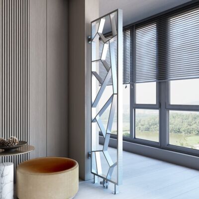 HudsonReed Radiatore Verticale Design Satinato Lucido 1900x550mm 550W - Attacco centrale - Stile Moderno HudsonReed Radiatore Verticale Design Satinato Lucido 1900x550mm 550W - Attacco centrale - Stile Moderno