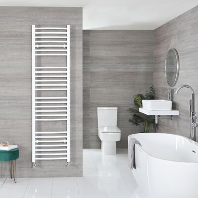 Scaldasalviette curvo Hudson Reed Ive - Bianco - 1800 x 500mm - Riscaldamento bagno Scaldasalviette curvo Hudson Reed Ive - Bianco - 1800 x 500mm - Riscaldamento bagno