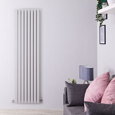HudsonReed Radiatore di Design Verticale Doppio Grigio Chiaro - 1780 x 472mm - 1517W - Sloane HudsonReed Radiatore di Design Verticale Doppio Grigio Chiaro - 1780 x 472mm - 1517W - Sloane