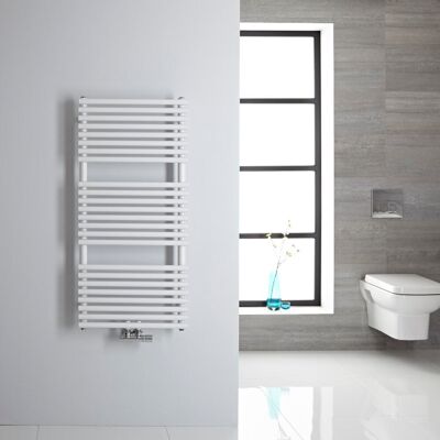 Bianchi Scaldasalviette - Attacchi Centrali - Bianco - 1065mm x 500mm - 334 Watt - Magera Bianchi Scaldasalviette - Attacchi Centrali - Bianco - 1065mm x 500mm - 334 Watt - Magera