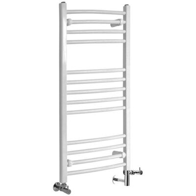 Bianchi Scaldasalviette Misto Curvo - Termoarredo Bagno Bianco - 1000 x 500mm - 390W - Ive Bianchi Scaldasalviette Misto Curvo - Termoarredo Bagno Bianco - 1000 x 500mm - 390W - Ive