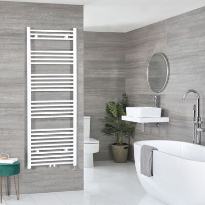 Bianchi Scaldasalviette Elettrico - 1600mm x 500mm - con Elemento Termostatico - Bianco - Neva Bianchi Scaldasalviette Elettrico - 1600mm x 500mm - con Elemento Termostatico - Bianco - Neva