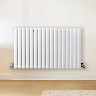 Hudson Reed Radiatore Orizzontale Design Bianco 601x1000mm 750W - Alta Resa - Stile Moderno - Revive Hudson Reed Radiatore Orizzontale Design Bianco 601x1000mm 750W - Alta Resa - Stile Moderno - Revive
