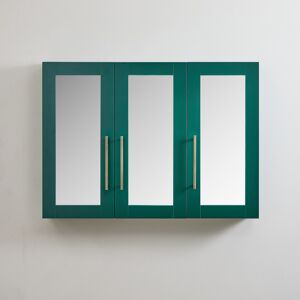 HudsonReed Mobiletto a Specchio da 600mm x 650mm Verde Scuro - Completo di Maniglie Moderne a Barra in Ottone Spazzolato - Cluo HudsonReed Mobiletto a Specchio da 600mm x 650mm Verde Scuro - Completo di Maniglie Moderne a Barra in Ottone Spazzolato - Cluo