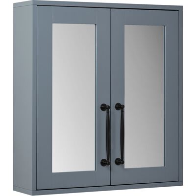 HudsonReed Hudson Reed Warwick - Armadietto Murale con Specchio Tradizionale Grigio Chiaro - 600mm x 650mm - Maniglie Classiche Nere HudsonReed Hudson Reed Warwick - Armadietto Murale con Specchio Tradizionale Grigio Chiaro - 600mm x 650mm - Maniglie Classiche Nere