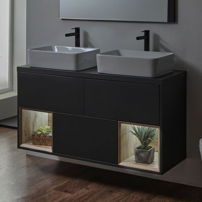 Mobile bagno doppio lavabo Rovere scuro - 120cm Mobile bagno doppio lavabo Rovere scuro - 120cm