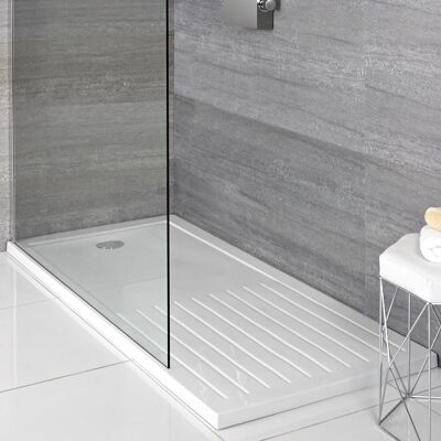 HUDSON REED Maxon Vasca doccia rettangolare a basso profilo - Bianco - 1600x800mm HUDSON REED Maxon Vasca doccia rettangolare a basso profilo - Bianco - 1600x800mm