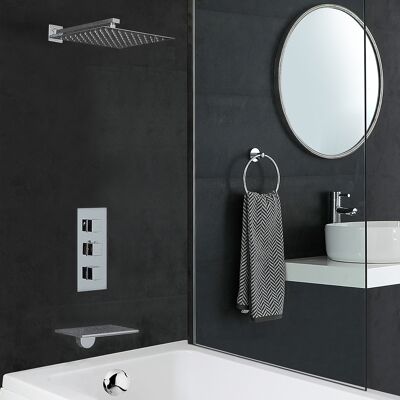 HudsonReed - Kubix - Testa doccia quadrata 30 cm - Shower system HudsonReed - Kubix - Testa doccia quadrata 30 cm - Shower system