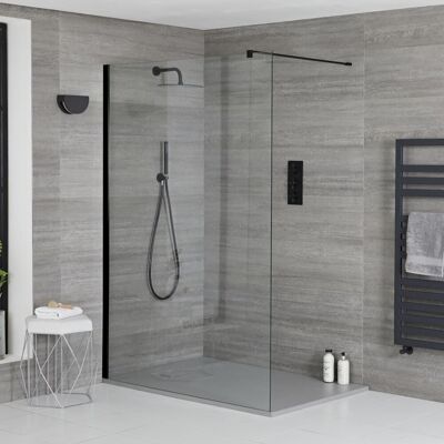 HudsonReed Doccia Walk-In con Parete e Piatto Doccia Ardesia in Diverse Misure - Nox HudsonReed Doccia Walk-In con Parete e Piatto Doccia Ardesia in Diverse Misure - Nox
