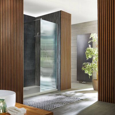 HudsonReed Box Doccia Walk-In Cromato Vetro Scanalato Con Piatto Doccia 1100 X 700mm HudsonReed Box Doccia Walk-In Cromato Vetro Scanalato Con Piatto Doccia 1100 X 700mm