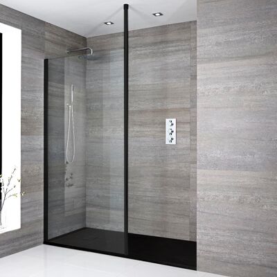 HudsonReed Doccia Walk-In a Nicchia con Parete e Piatto Doccia Ardesia in Diverse Misure - Nox HudsonReed Doccia Walk-In a Nicchia con Parete e Piatto Doccia Ardesia in Diverse Misure - Nox