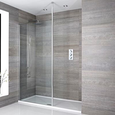 HudsonReed Doccia Walk-In a Nicchia con Parete e Piatto Doccia Bianco in Diverse Misure - Sera HudsonReed Doccia Walk-In a Nicchia con Parete e Piatto Doccia Bianco in Diverse Misure - Sera