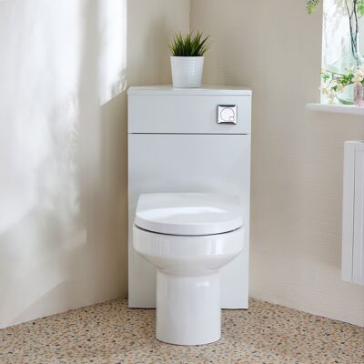 Hudson Reed Unità WC Angolare Bianca con Sanitario a Filo Muro Covelly e Pulsante di Scarico Cromato - Cluo Hudson Reed Unità WC Angolare Bianca con Sanitario a Filo Muro Covelly e Pulsante di Scarico Cromato - Cluo