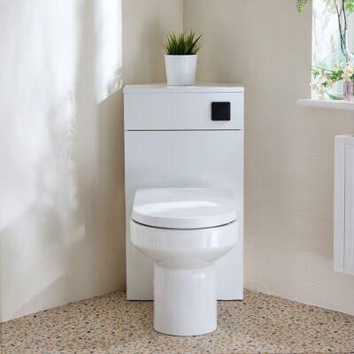Hudson Reed Unità WC Angolare Bianca con Sanitario a Filo Muro Covelly e Pulsante di Scarico Nero - Cluo Hudson Reed Unità WC Angolare Bianca con Sanitario a Filo Muro Covelly e Pulsante di Scarico Nero - Cluo