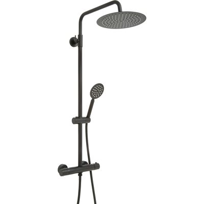 Hudson Reed Colonna Doccia Termostatica Moderno con Miscelatore a Barra, Soffione Doccia Rotondo e Doccetta - Cromato - Como Hudson Reed Colonna Doccia Termostatica Moderno con Miscelatore a Barra, Soffione Doccia Rotondo e Doccetta - Cromato - Como