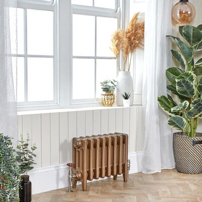 HudsonReed Radiatore in Ghisa a 4 Colonne - Oro Bruciato - 360mm x 263mm HudsonReed Radiatore in Ghisa a 4 Colonne - Oro Bruciato - 360mm x 263mm
