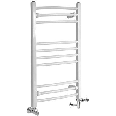 HudsonReed Scaldasalviette Misto Curvo - Termoarredo Bagno Bianco - 800 x 500mm - 300W - Ive HudsonReed Scaldasalviette Misto Curvo - Termoarredo Bagno Bianco - 800 x 500mm - 300W - Ive