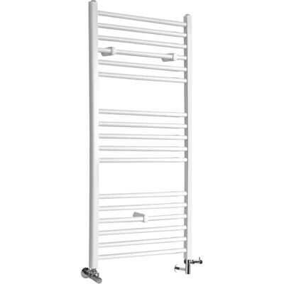 Hudson Reed Modello Etna Radiatore Asciugamani Moderno Bianco Elettrico e Idraulico Hudson Reed Modello Etna Radiatore Asciugamani Moderno Bianco Elettrico e Idraulico