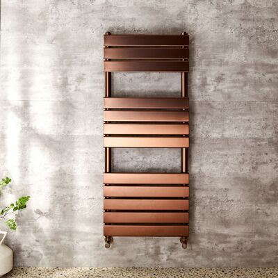 HudsonReed Scaldasalviette di Design - 1200mm x 500mm - Rame Satinato - Lustro HudsonReed Scaldasalviette di Design - 1200mm x 500mm - Rame Satinato - Lustro
